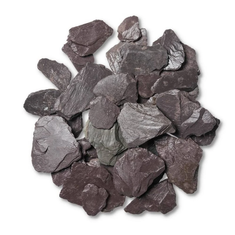 Image of Buttercup Farm 40mm Blue Slate Chippings - Premium Aggregate Bulk Bag - 850 kilos in Dark Grey Dark Grey Unisex