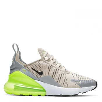 Image of Nike Air Max 270 React Junior Trainers - Bone/Black Grey