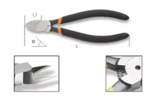 Image of Beta Tools 1080D 45˚ Diagonal Flush Plastic Cutting Nippers Non-Slip 010800045