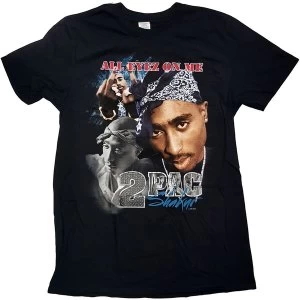 Image of Tupac - All Eyez Homage Unisex Medium T-Shirt - Black