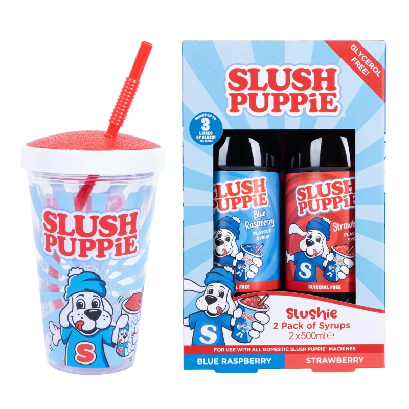 Image of Slush Puppie 2 Pack Syrups & Straw Cup Gift Set Multi unisex One Size
