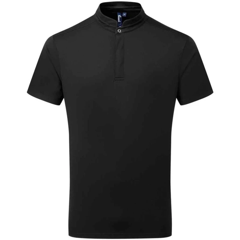 Image of Premier Premier Men Essential Coolchecker Short-Sleeved Chef Shirt in Black Size: Small Black S Male 5063703135344