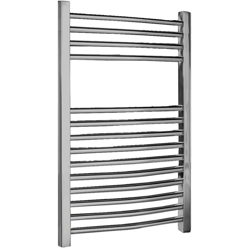 Image of Nuie Curved Ladder Towel Rail 500 X 700Mm Chrome, Silver HK385