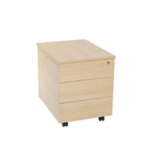 Image of Jemini 3 Drawer Mobile Pedestal Warm Maple KF73837