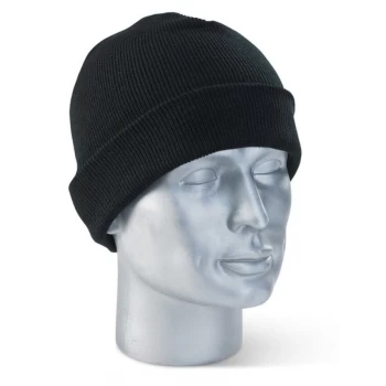Image of Click Workwear Watch Beenie Hat Black Ref WHBL Pack 10 Up to 3 Day