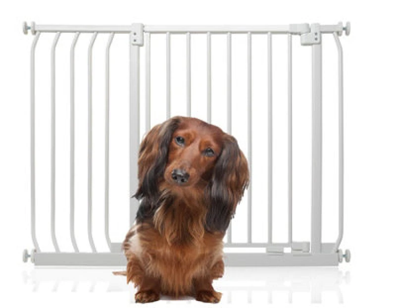 Image of Bettacare Elite Pressure Dog Gate, 98Cm -107Cm, Matt White, Pressure Fit Pet Gate For Dog And Puppy