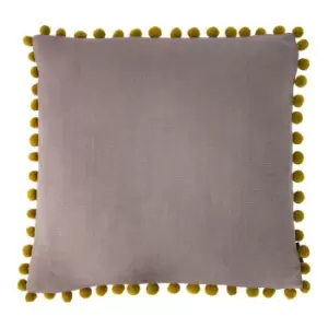 Image of Riva Home Mardi Gras Cushion Cover (One Size) (Dove Grey/Gold)
