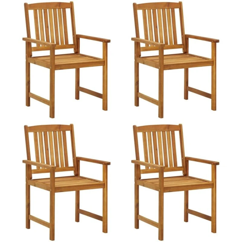 Image of VIDAXL Garden Chairs 4 pcs Solid Acacia Wood vidaXL 8720286114230