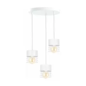 Image of Keter Atollo Cluster Pendant Ceiling Light White, 32cm, 3x E27