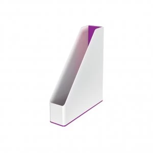 Image of Leitz WOW Magazine File Dual Colour WhitePurple 53621062