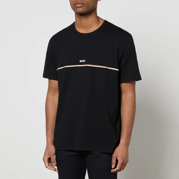 Image of BOSS Bodywear Unique Cotton-Blend Jersey T-Shirt - XXL Black Tops male 50515395-001 XXL