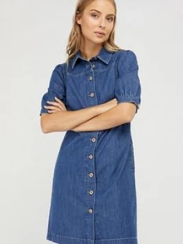 Image of Monsoon Dacia Organic Cotton Denim Dress - Blue