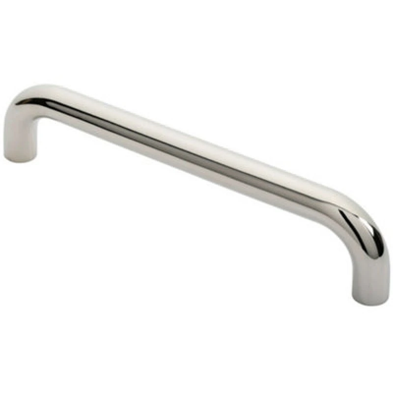 Image of Loops Round D Bar Pull Handle 325 x 25mm 300mm Fixing Centres Bright Steel Metallics unisex
