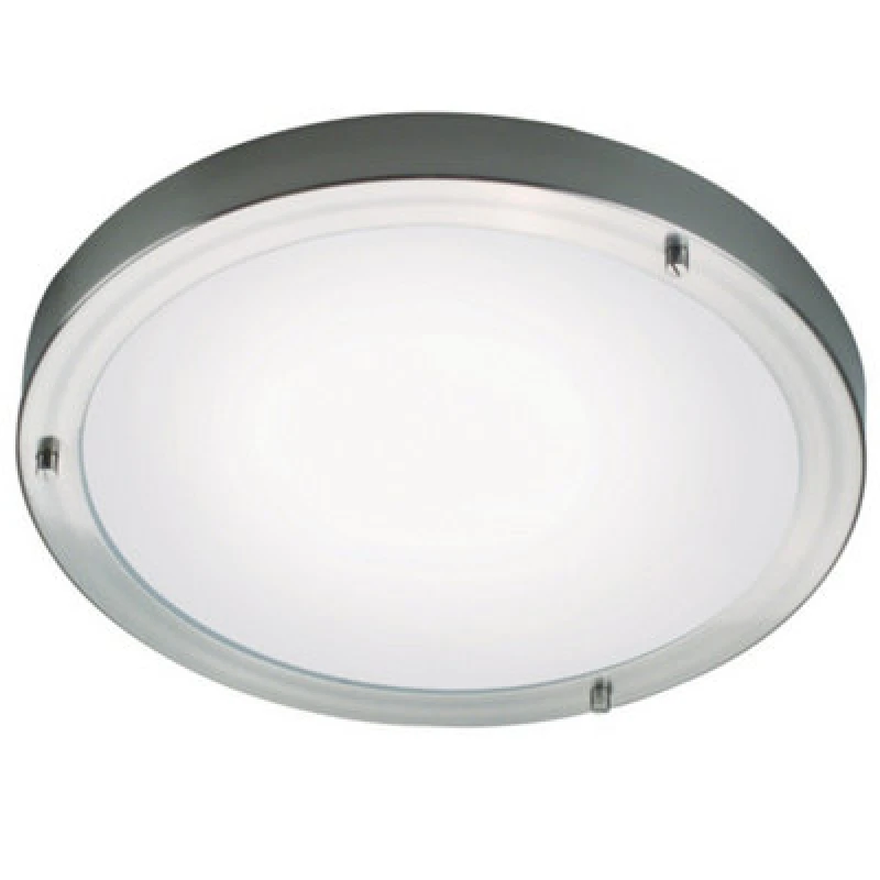 Image of Nordlux Ancona Glass Ceiling Light Bathroom Safe Silver,mains