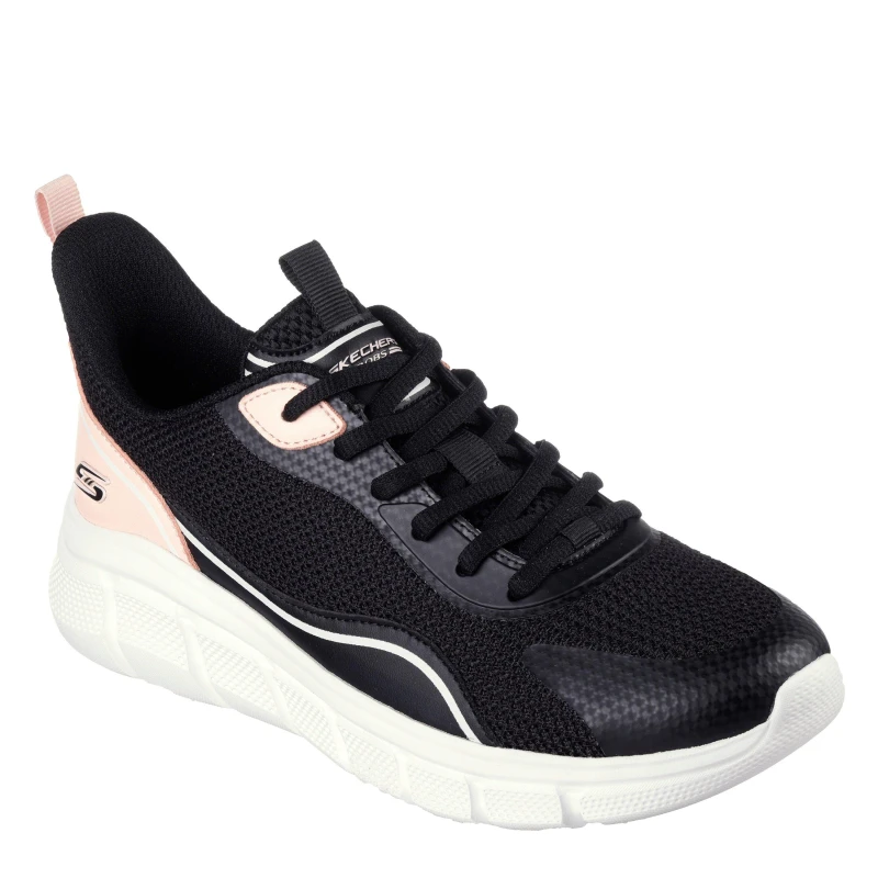 Image of Skechers Womens Bobsbflex Slip On Trainers Black/Pink female 2 (35)