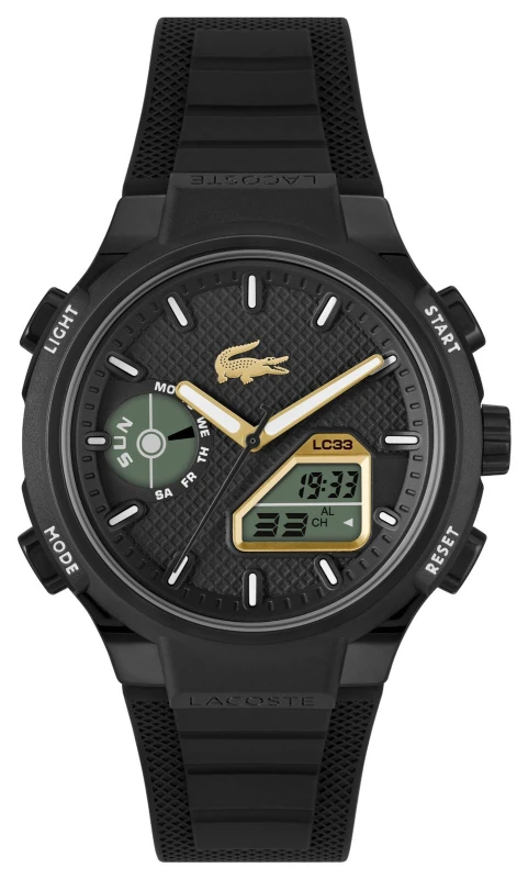 Image of Lacoste 2011435 LC33 Dual-Display Multifunction (45mm) Black Watch