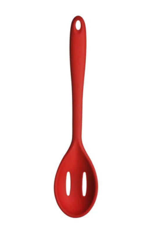 Image of Premier Housewares Zing Silicone Slotted Spoon Red