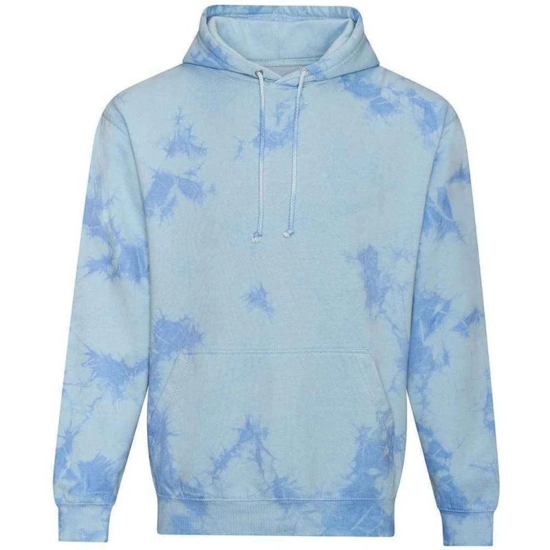 Image of AWDis AWDis Men Tie Dye Hoodie in Light Blue Size: X-Small Light Blue XS Male 5059958733220