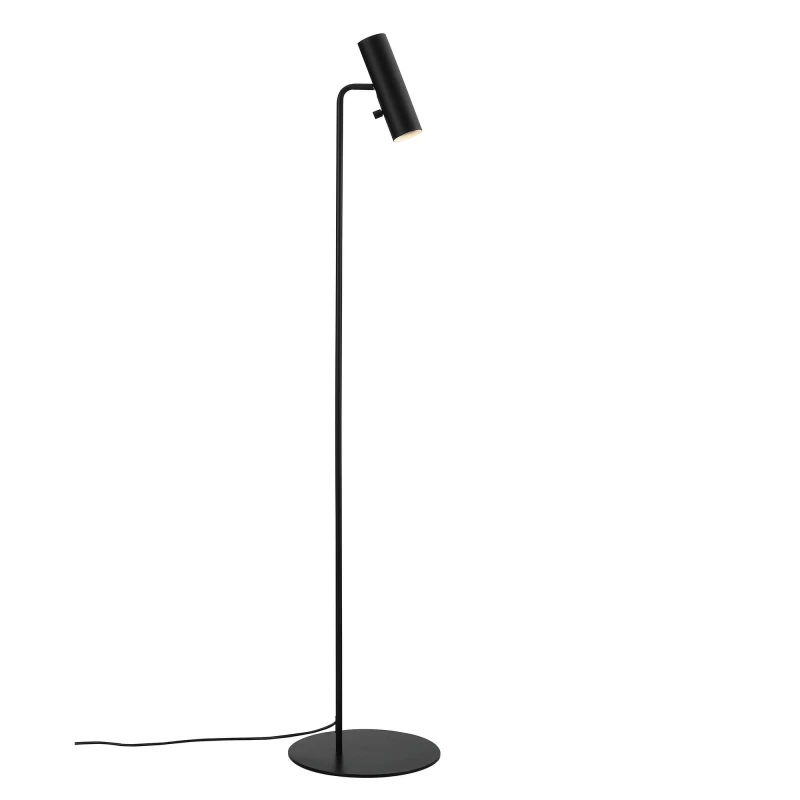 Image of Nordlux Mib Indoor Floor Lamp Black Metal GU10 Adjustable Head - Mains Powered, IP20 Black Unisex