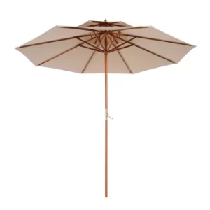 Image of Outsunny Outdoor Umbrella Beige