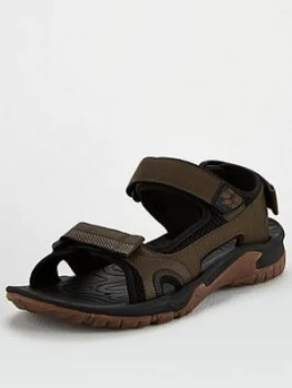 Image of Jack Wolfskin Lakewood Cruise Sandals - Brown , Brown, Size 7, Men