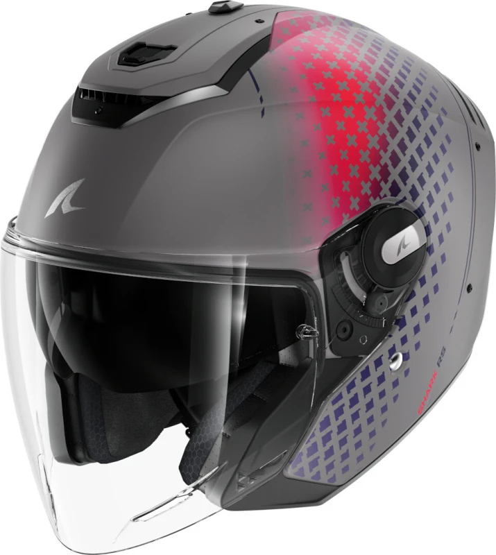 Image of Shark RS Jet Stride Jet Helmet, grey-pink, Size M for Men