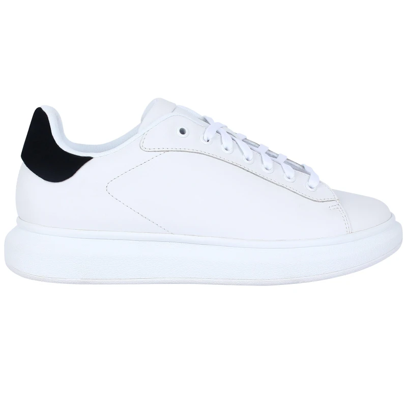 Image of Jack Wills Platform Leather Trainer - White White 4