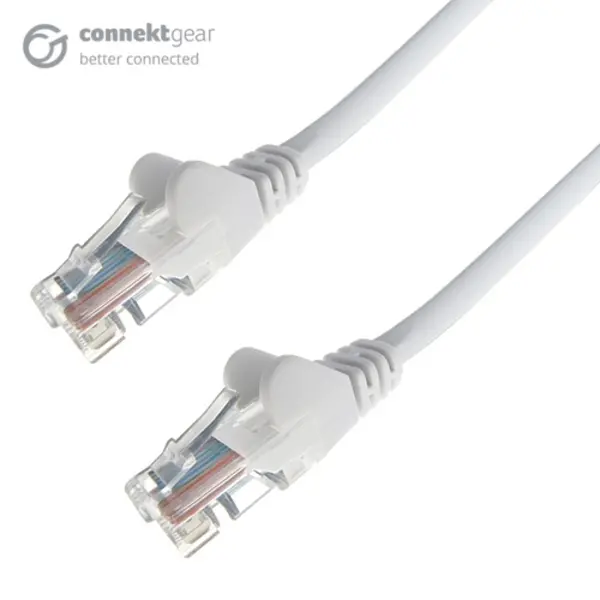 Image of Connekt Gear 2m RJ45 CAT5e UTP Stranded Flush Moulded Network Cable - 24AWG - White