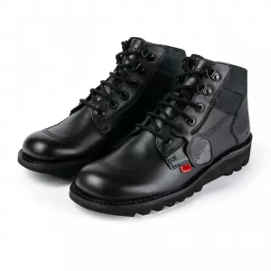 Image of Kickers Hi Flex Leather Boot - Black