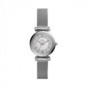 Image of Fossil White And Silver 'Carlie Mini' Dress Watch - ES4837