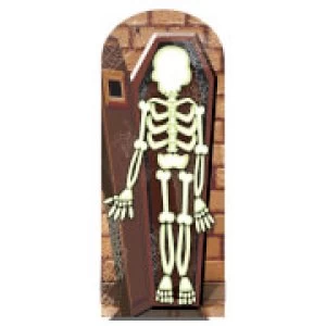 Image of Skeleton Stand In Lifesize Cardboard Cut Out