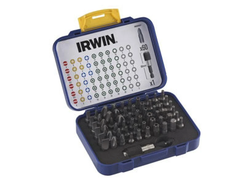 Image of Irwin Iw6062527 Colour Coded Screwdriver Bit Set 61 Piece Irwiw6062527