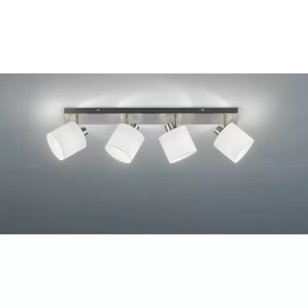 Image of Tommy Modern 4 Light Ceiling Spotlight Bar Nickel Matt