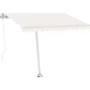 Image of Vidaxl - Freestanding Manual Retractable Awning 300x250cm Cream Cream