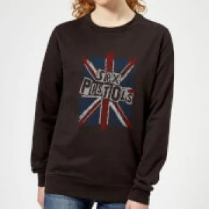 Image of Sex Pistols Union Jack Womens Sweatshirt - Black - S
