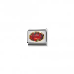 Image of Nomination Composable Classic Gold Red Opal Link 030502/08