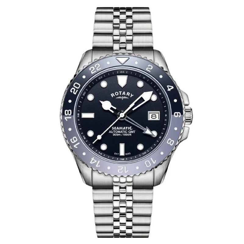 Image of Rotary RGB10005/04 Seamatic 300 GMT Automatic Bracelet Diver's Watch - W13306