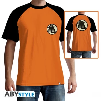 Image of Dragon Ball - Kame Symbol Mens Medium T-Shirt - Orange