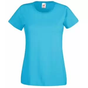 Image of Fruit Of The Loom Ladies/Womens Lady-Fit Valueweight Short Sleeve T-Shirt (L) (Azure Blue)