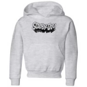 Image of Scooby Doo Retro Mono Logo Kids Hoodie - Grey - 3-4 Years