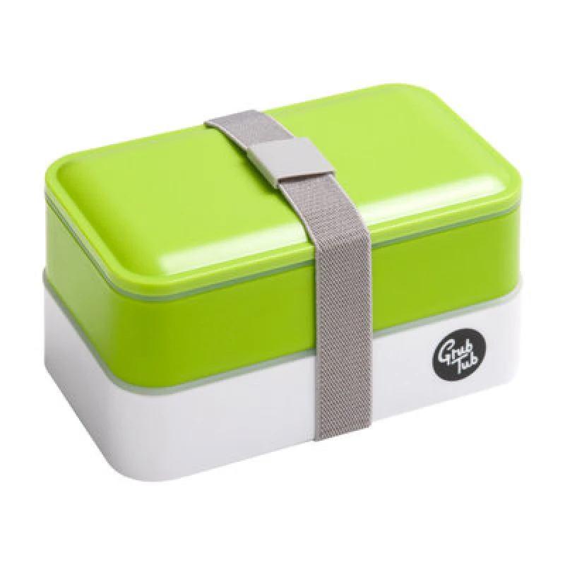 Image of Premier Housewares Organized Lunch Box, Leak Proof Tiffin Box, Portable Lunch Container, Comfortable Packed Lunch Box, Rectangular Containers Green