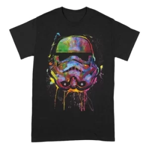 Image of Star Wars T-Shirt Paint Splats Helmet Size XL
