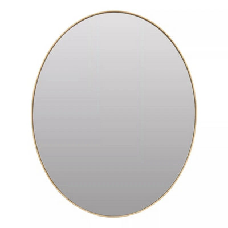 Image of Orsina Medium Gold Finish Oval Wall Mirror