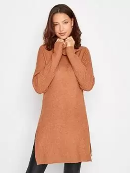 Image of Long Tall Sally Blue Roll Neck Tunic, Blue, Size 8-10, Women