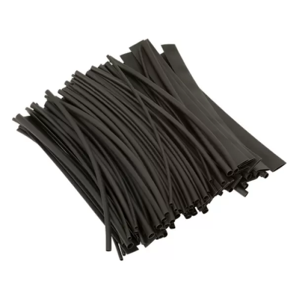 Image of Genuine SEALEY HST200B Heat Shrink Tubing Black 200mm 100pc