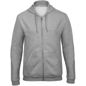 Image of B&C Adults Unisex ID.205 50/50 Full Zip Hooded Sweatshirt (M) (Heather Grey)