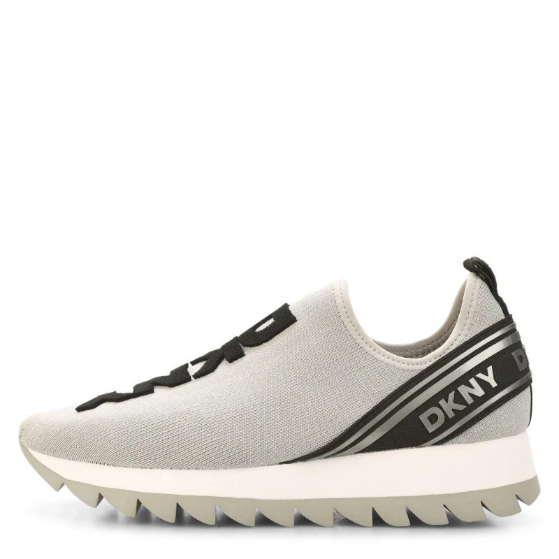 Image of DKNY Abbi Slip On Trainers Silver female UK 4