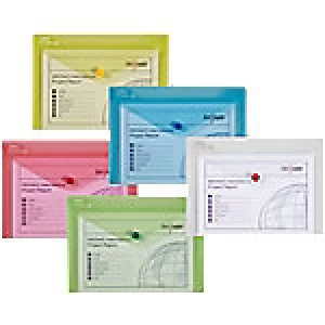 Image of Snopake File Wallet Assorted Polypropylene 25 x 18.5cm 5 Pieces
