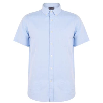 Image of Howick Oxford Short Sleeve Shirt - Sky