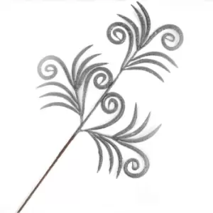 Image of Christmas Sparkle Spiral Glitter Stem Pick in Silver TJ Hughes